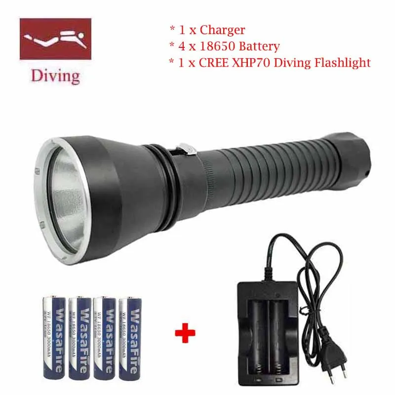 

Diving lights XHP70 LED Diving flashlight Waterproof lamp Submersible lamp Work underwater Torch Diving light Flashlight FDP50