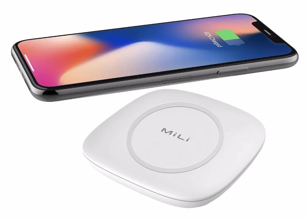 

Moveski G-40 Mini Qi Wireless Charger USB Charge Pad Fast Charging Dock 4700 For iPhone X 8 Plus Samsung Galaxy S8 Plus