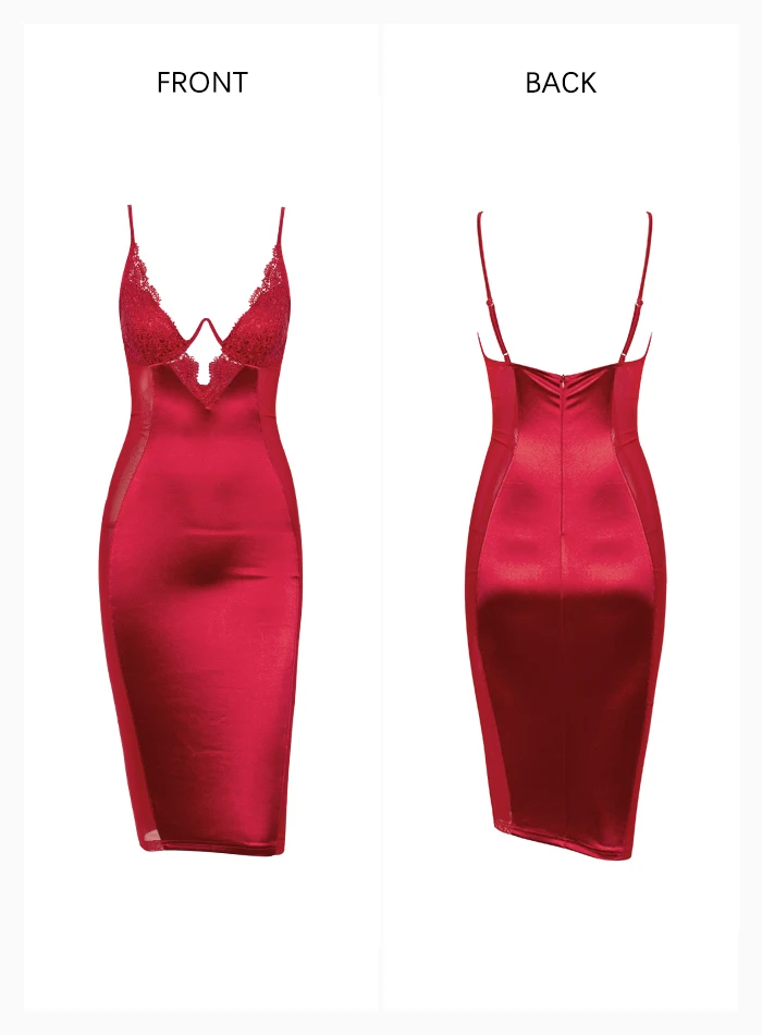LOVE& LEMONADE Сексуальные темно-красные с v-образным вырезом с вырезами, кружевные и сетчатые сшитые эластичные облегающие вечерние платья LM9007LM90076