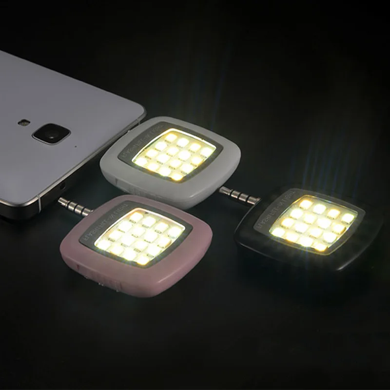 Mini 16 LED Cell Phone Camera Fill Light Smartphone Portable Selfie light Automatic Selfie