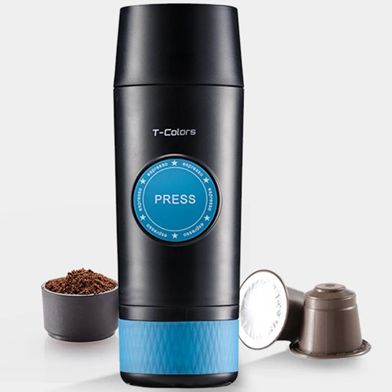 ماكينة صنع قهوة اسبريسو يدوية صغيرة محمولة تعمل يدويًا ماكينة صنع القهوة  باللون الأسود مناسبة للاستخدام المنزلي والسفر|مطاحن القهوة اليدوية| -  AliExpress