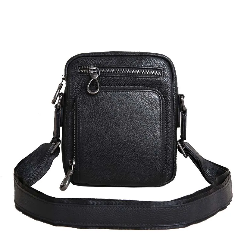 AETOO Summer leather men's bag shoulder slung bag head layer leather men's small bag mini lightweight casual vertical tide