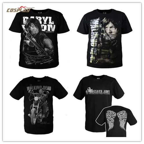 Los hombres de la manera Camisas el caminar muerto nuevo Daryl Dixon camiseta algodón o Masajeadores de cuello superior Camisetas Tees algodón camisetas verano Los hombres de la manera Camisas el caminar muerto nuevo Daryl Dixon camiseta algodón o Masajeadores de cuello superior Camisetas Tees algodón camisetas verano