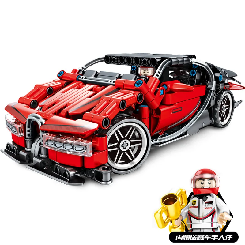Enlighten blocks Compatible legoed Technic Car Racer model building kits blocks DIY kids toys for children bricks supercar