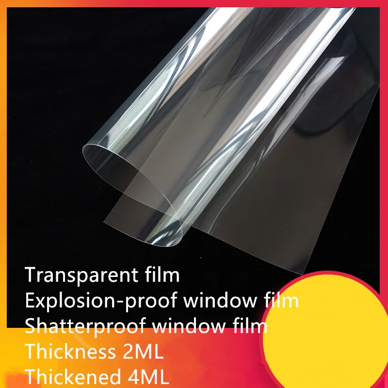 60X200cm Window film shatterproof window transparent sticker bathroom
