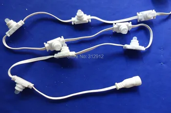 

100nodes DC12V WS2811 LED technicolor pixel;waterproof, RGB full color;in WHITE color case and WHITE wire