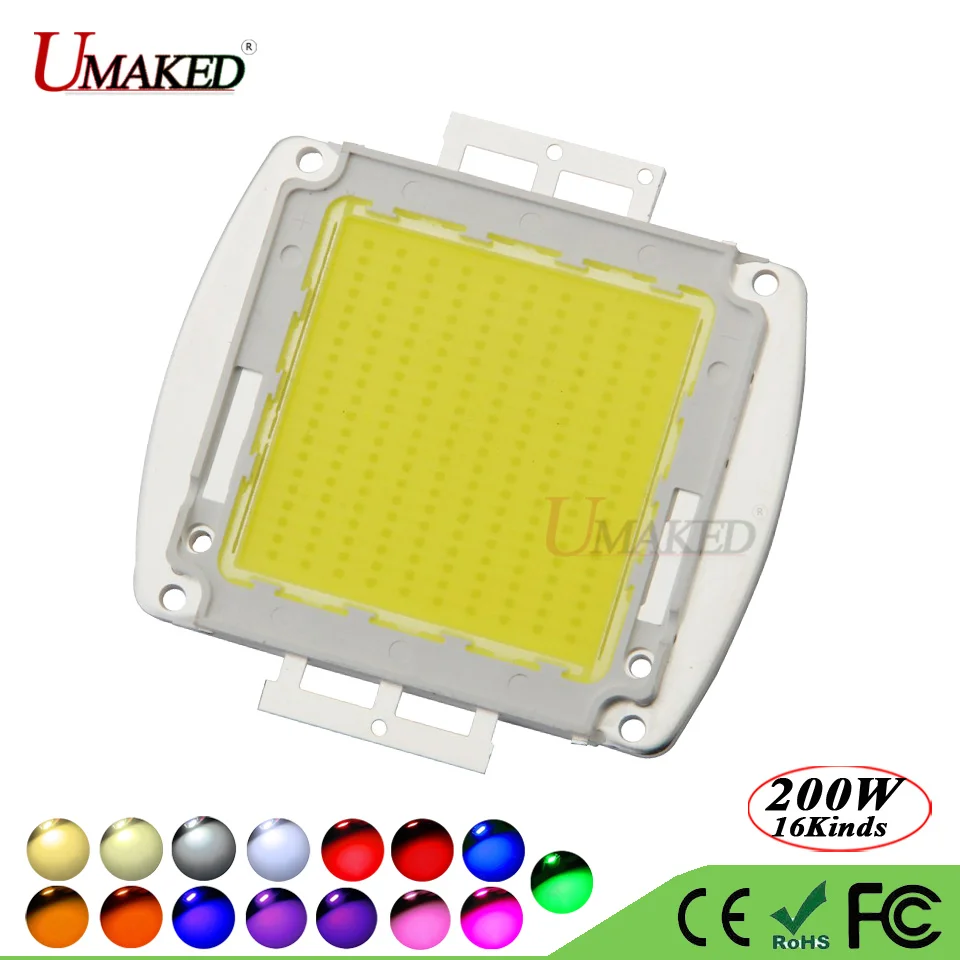 

Umaked High Power 200W LED Chip SMD Epistar 45mil Light chips Warm Natural White Cool Full Spectrum led Bulb Spotlight COB Diode