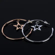 Dy Cor de Ouro em Pequena Estrela Brincos de Argola para As Mulheres 2019 Ear Piercing Huggie Brincos Simples Jóias Brincos Bijoux(China)