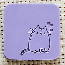 Натуральная ручная работа акриловая прижимка для мыла форма для выпечки Мини diy кошка узоры органическое стекло 4X4 см 0176