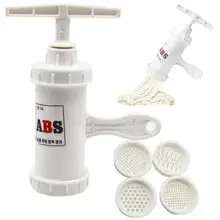 4 формы портативный ABS Пресс Лапша прибор, кухонные принадлежности Инструменты для приготовления пищи домашний вытянутый ручной инструмент для приготовления пасты автоматический толчок