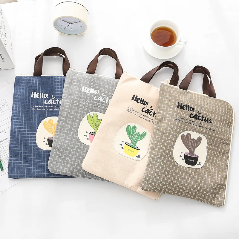 

Document Holder folder Storage fabric pouch Package for A4 paper portable pocket bill pouch file Folder Office & School Supplies