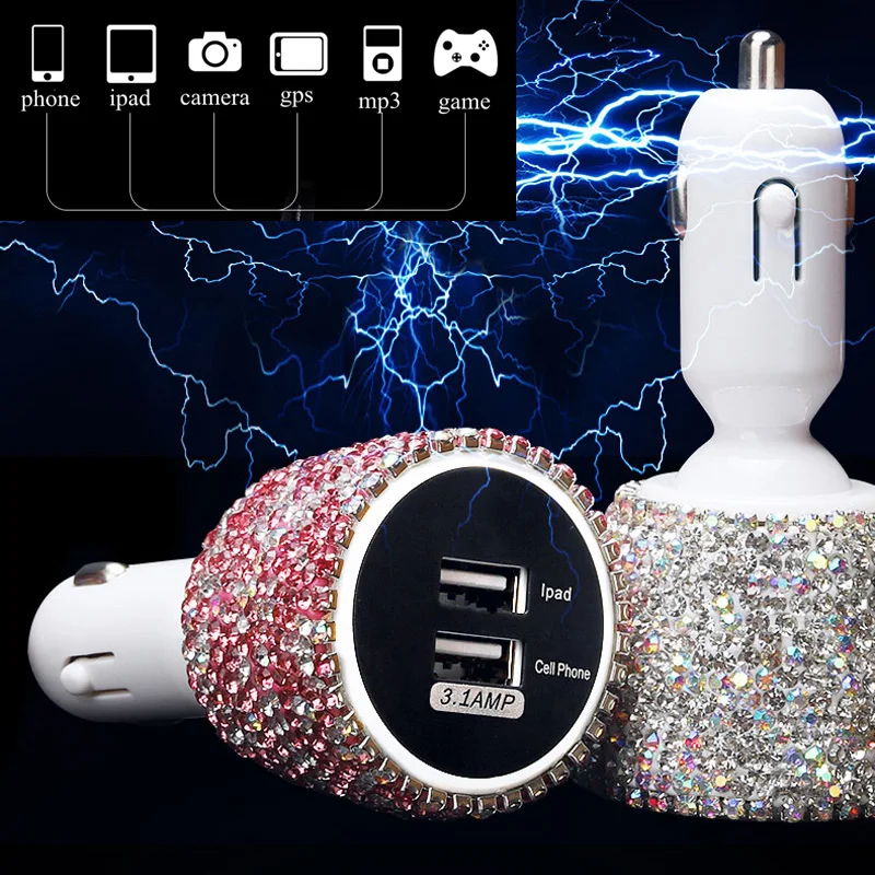 Автомобильное зарядное устройство с двумя Usb портами 3 1 А|Зажигалка| |