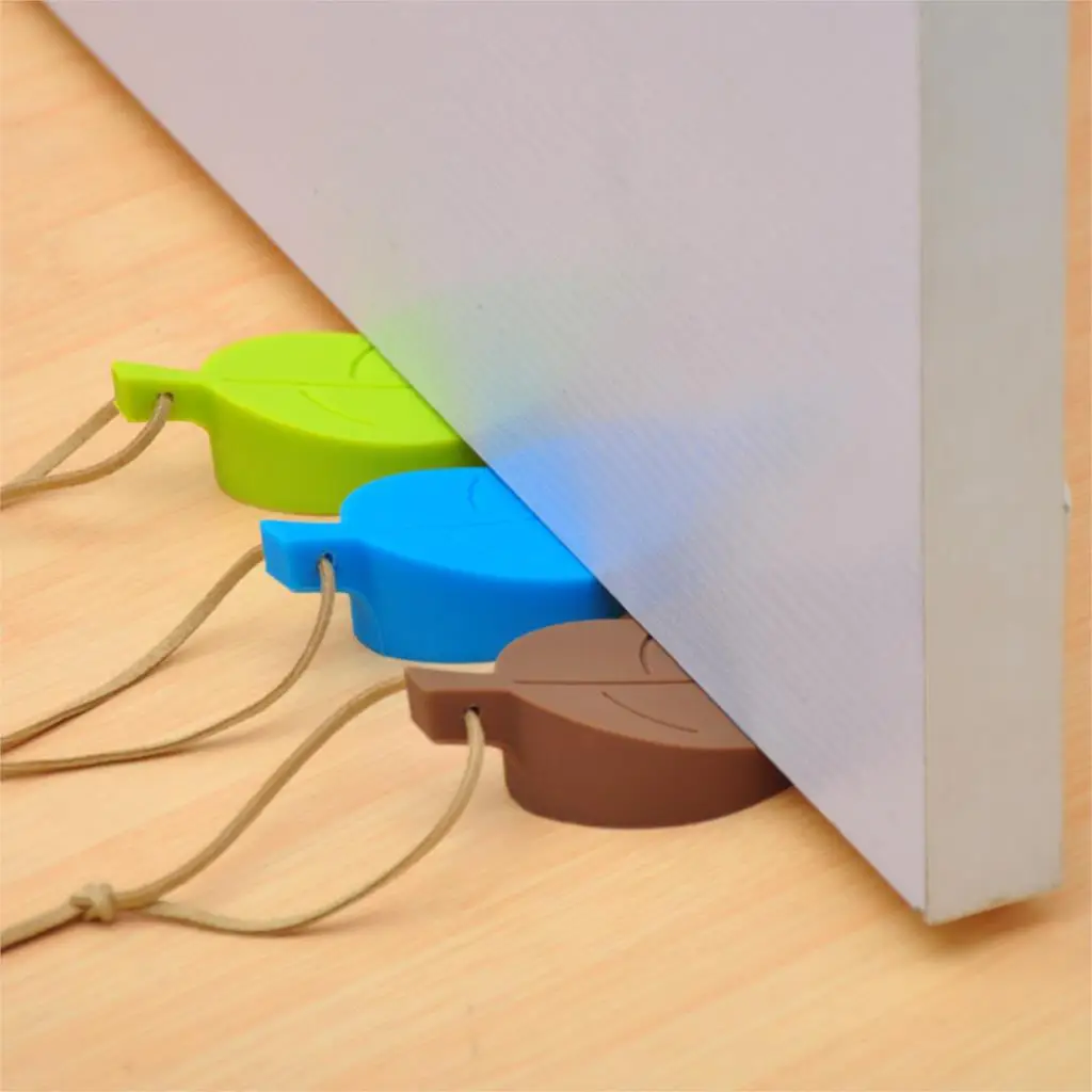 Silicone Rubber Door Stopper Cute Leaves baby Finger Safety Protection Wedge Kids Safe Doorways Gate Hot Sale