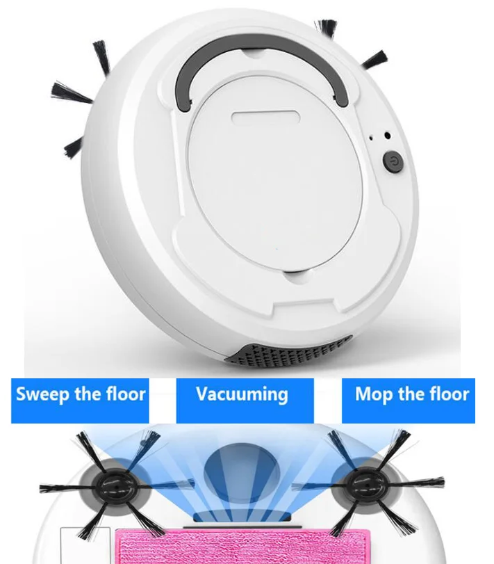 

-1800Pa robot vacuum cleaner Multifunctional Smart Floor Cleaner,3-In-1 Auto Rechargeable Dry Wet Sweeping cleaner