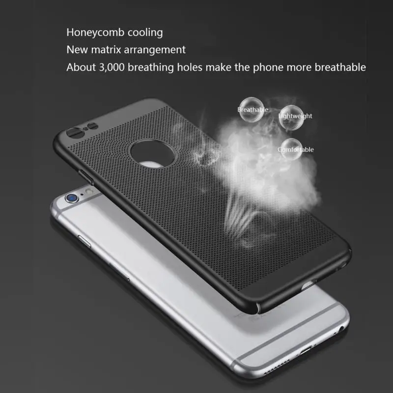 

BaySerry mobile phone breathable cooling shell Scrub net shell hard protective shell for iphone X lightweight protective cover