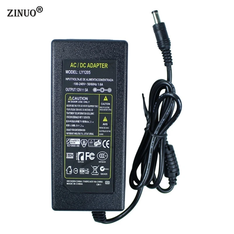 

ZINUO DC12V 3A 4A 5A 6A 10A Power Adapter Transformer Supply Charger Converter With Cable AU US UK EU Plug For LED Strip CCTV