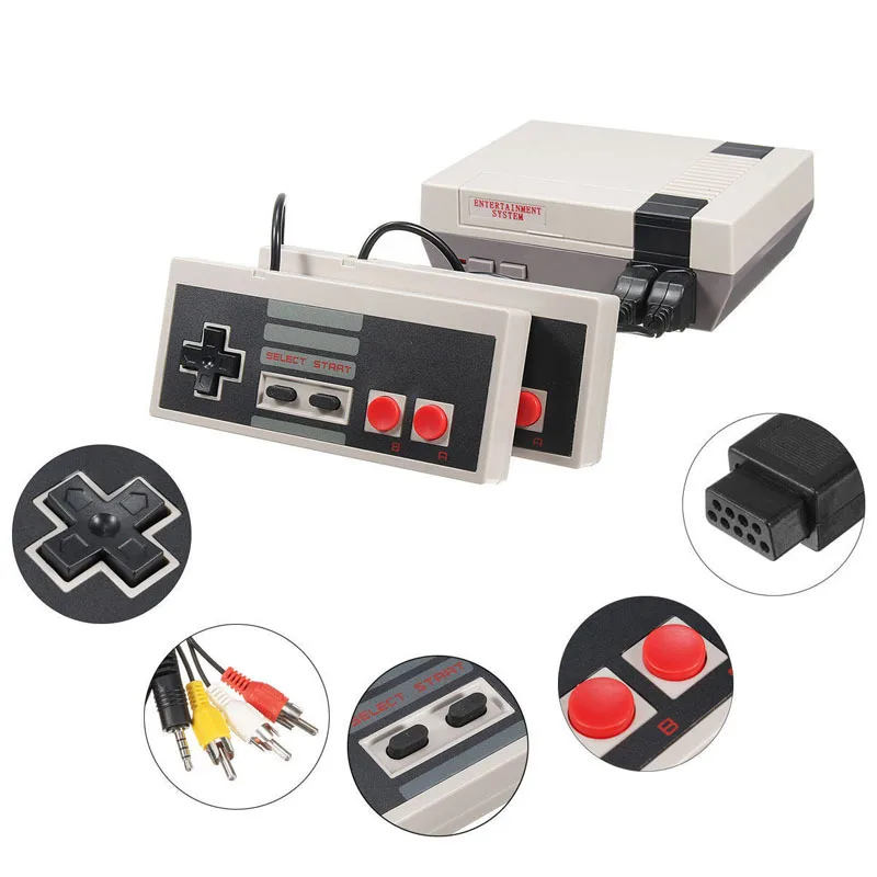 

Mini TV Video Game Console AV Port Retro Built-in 500/620 Classic Games Dual Gamepad Gaming Player