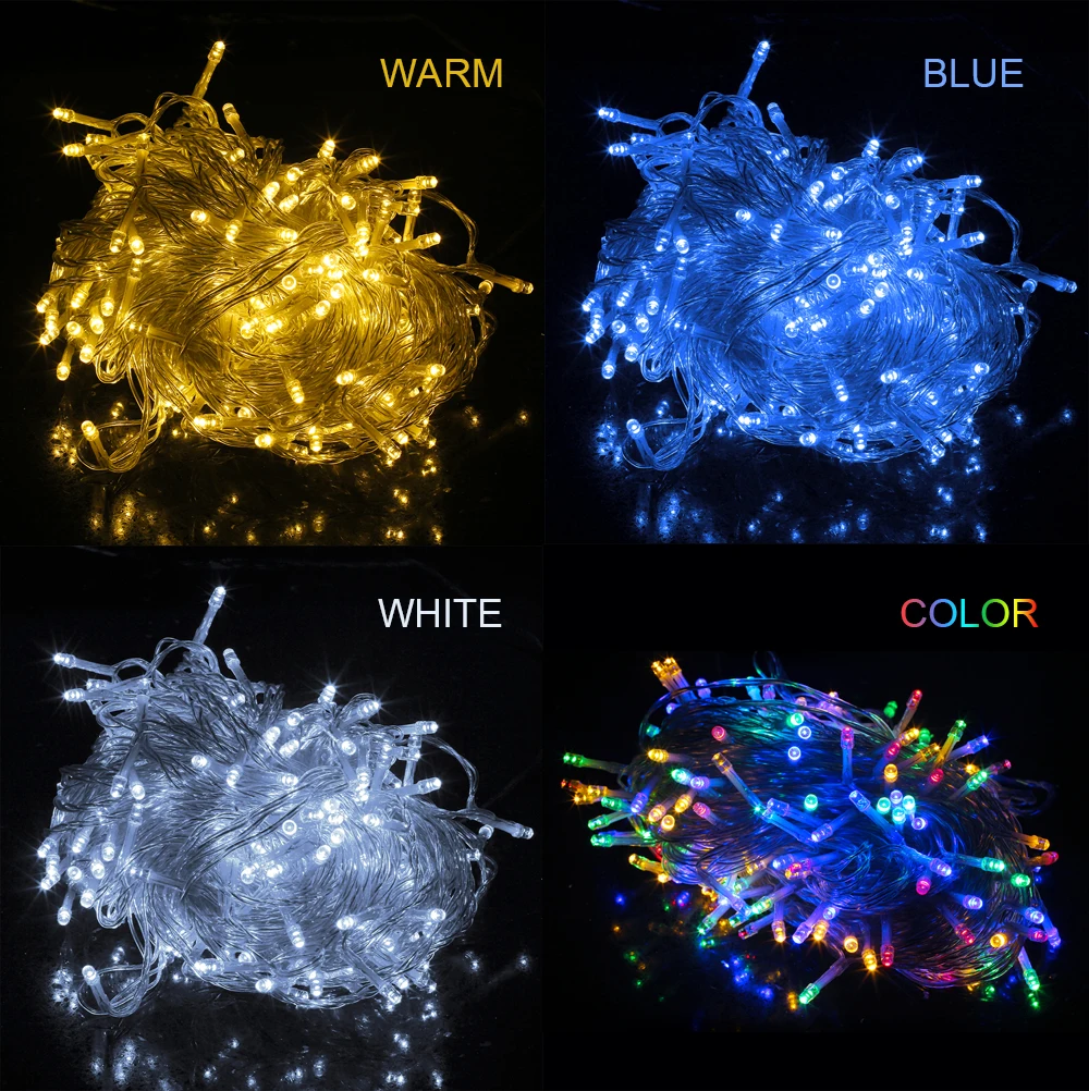 Светодио дный свет шнура 30 м 200 светодио дный праздничное освещение гирлянда Рождественские огни вечерние наружной отделки