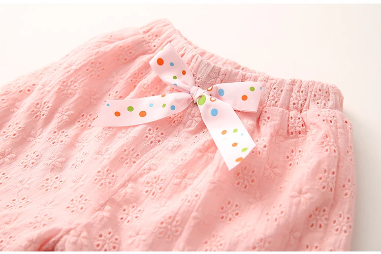 2018 Casual Child Kids Fashion Cotton Lace Embroidery Flower Bow Decoration Ruffle Sports Beach Girls Summer Shorts 2-10 Years (7)
