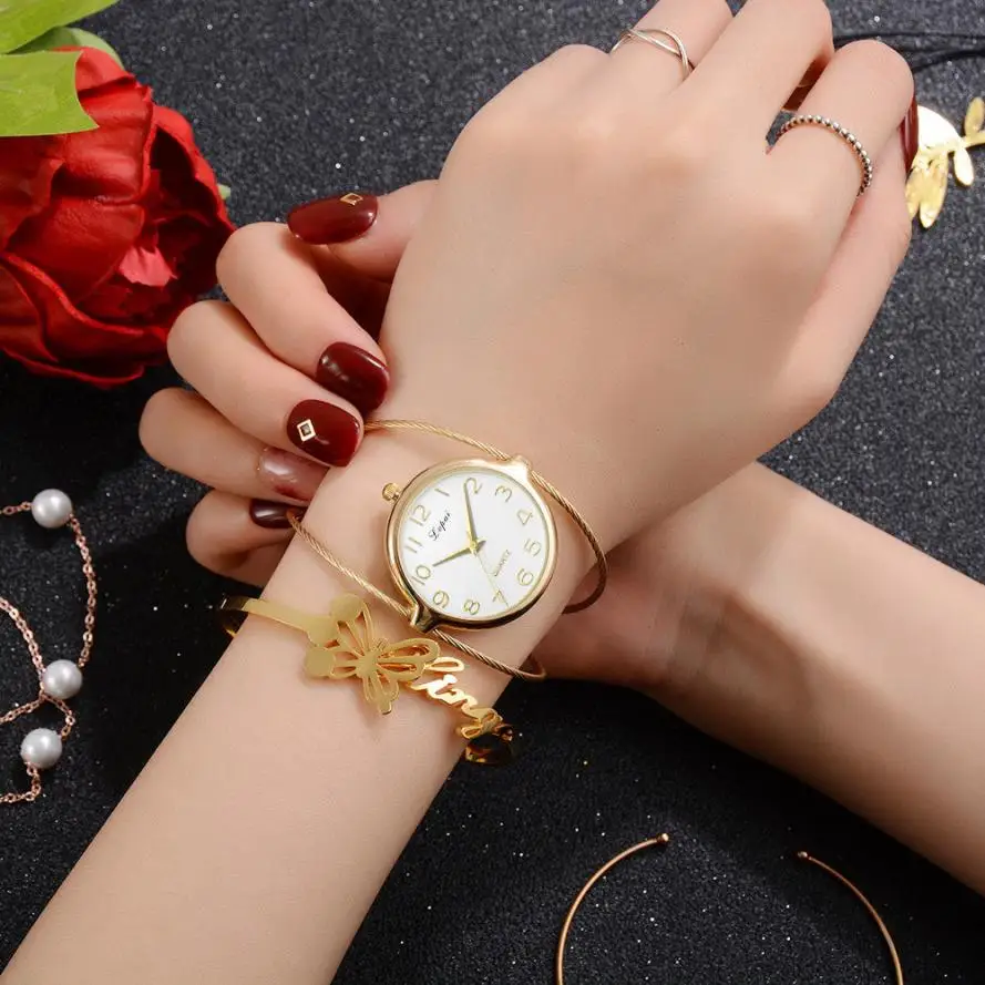 LVPAI Роскошные Брендовые женские часы Уникальный стиль женские кварцевые часы золотые часы Аналоговые женские наручные часы relogio feminino# N03