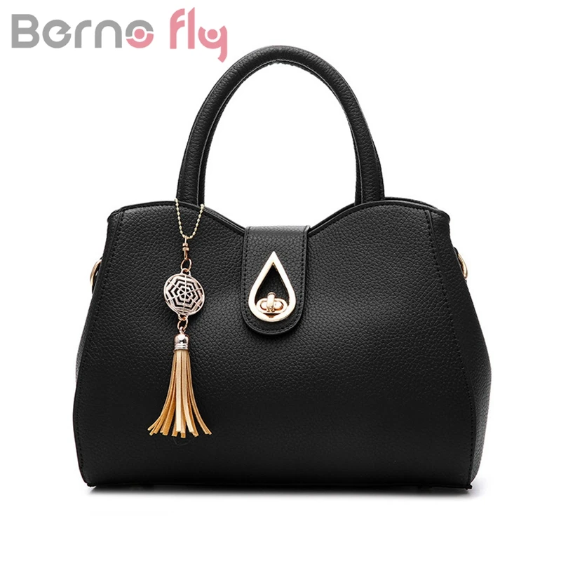 

BernoFly Fashion Medium Women Bag Shoulder Bags Casual Women Messenger Bags Young Ladies Leather Handbags Female Tote Bag Bolsas