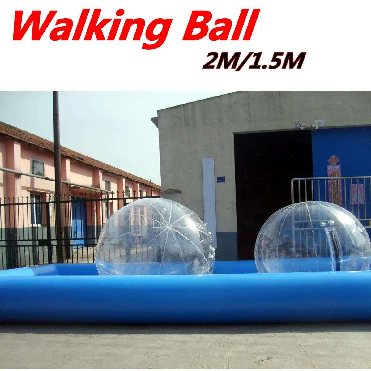 

Inflatable Water Walking Ball 2M 1.5M Walk on Water Walking Ball Roll Ball Inflatable German Zipper PVC