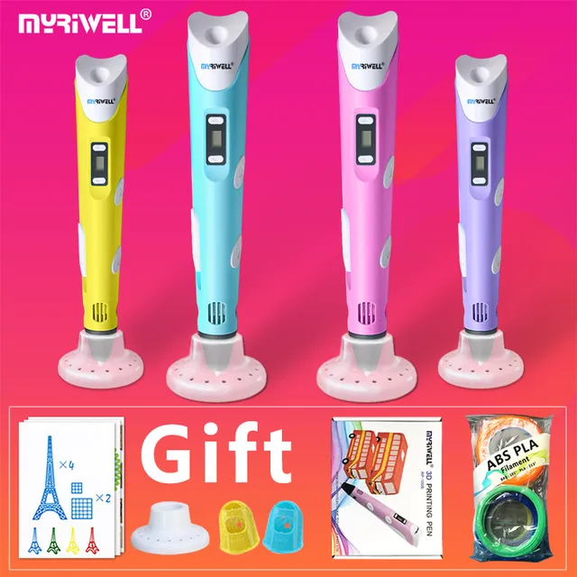 Special Price myriwell 3d pen 3d pens,1.75mm ABS/PLA Filament, 3d model,new Year gift 3d magic pen,Kids birthday present Christmas present