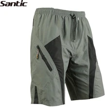 SANTIC походные светоотражающие шорты, быстросохнущая велосипедная подкладка для велосипедного седла, шорты для улицы, быстросохнущие мужские шорты, тренировочная спортивная одежда