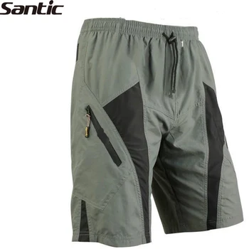 

SANTIC Camping Hiking Reflective Shorts Quick Dry Cycling Bicycle Pad Shorts Outdoor Quick Dry Men Shorts Training Sportswear
