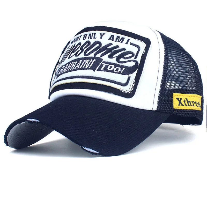 Xthree Summer Baseball Cap Embroidery Mesh Cap Hats For Men Women Snapback Gorras Hombre hats Casual Hip Hop Caps Dad Casquette