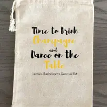 Напитки на заказ танцевальные свадебные девичника выживания похмелья восстановление набор подарок муслиновые мешки прием гостей в доме невесты сумки