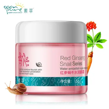 

SOONPURE Red Ginseng Snail Eye Cream Ageless Products Skin Care Anti Puffiness Dark Circle Anti Wrinkle Whitening Moisturizing