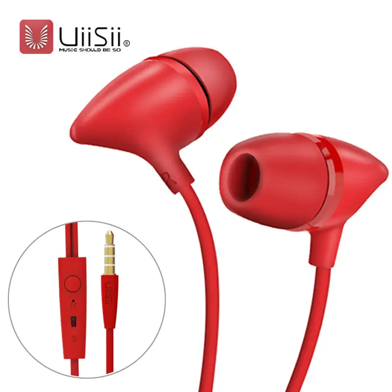  2016 New In Ear Headphones with Microphone UiiSii C100 Portable Earphone Auriculares for iPhone /Xiaomi /Samsung MP3 Player PC 