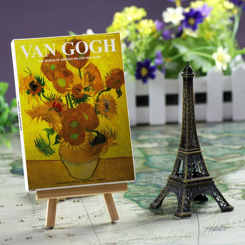 30 листов/упаковка Картина Ван Гога открытка винтажный цветочный дизайн бумажная открытка для поздравительных пожеланий подарки на день рождения канцелярские принадлежности