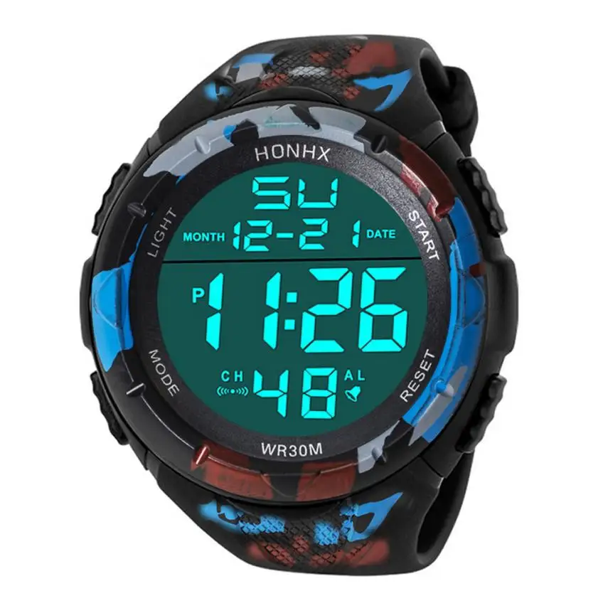 

Luxury Men Analog Digital Military Army Sport Waterproof LED Wrist Watch Mechanical watches hand wind male clock gentlemen gift