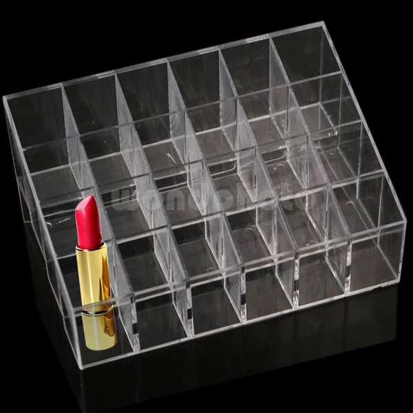 

Clear 24PCS Lipstick Makeup Cosmetic Stand Display Rack Holder Case