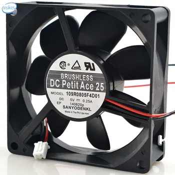 

109R0805F4D01 DC 5V 0.25A 8025 8CM 80*80*25mm 2 Wires Double Ball Bearing Cooling Fan