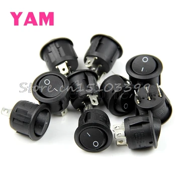 

20Pcs Mini Round Black 3 Pin SPDT ON-OFF Rocker Switch Snap-in G08 Whosale&DropShip