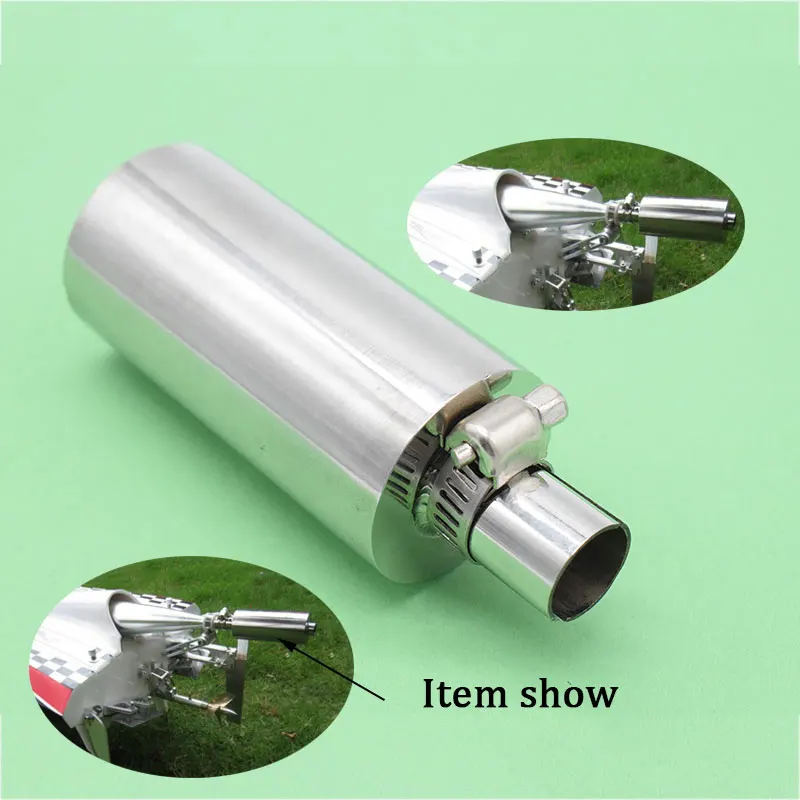 Rc Model Boat Car Stainless Steel Exhaust Silencer Muffler 16mm End