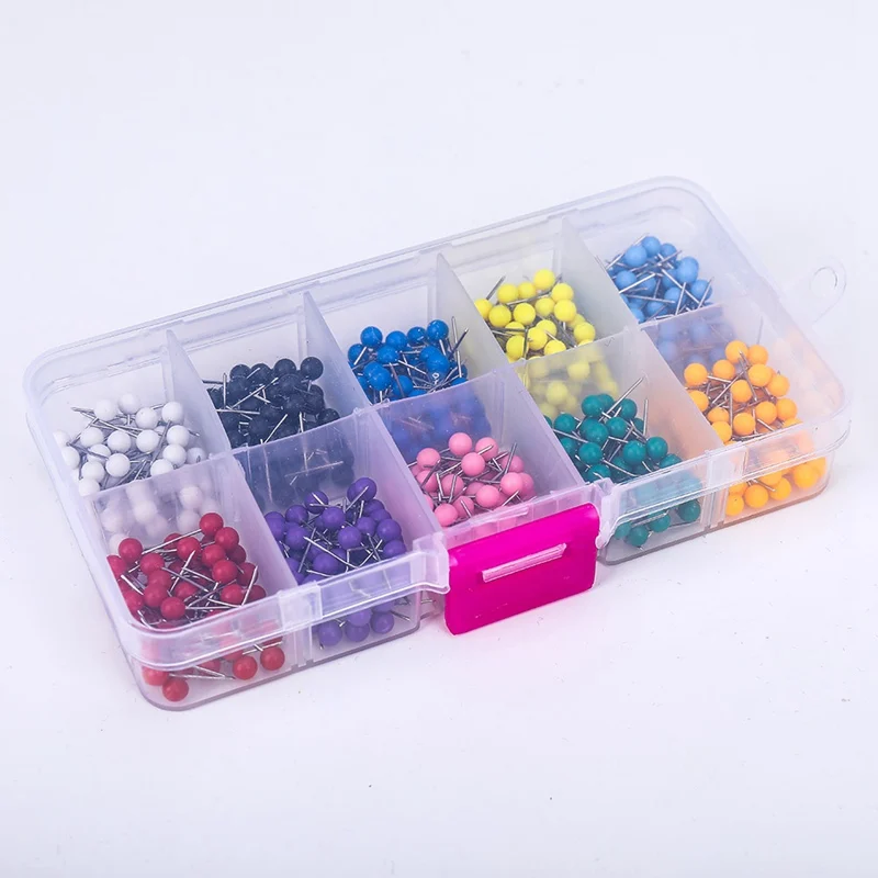 500 шт./компл. конфеты Цвета гранул Push Pin Thumb Tack доска объявлений Pushpin Цвет Творческий высококачественный