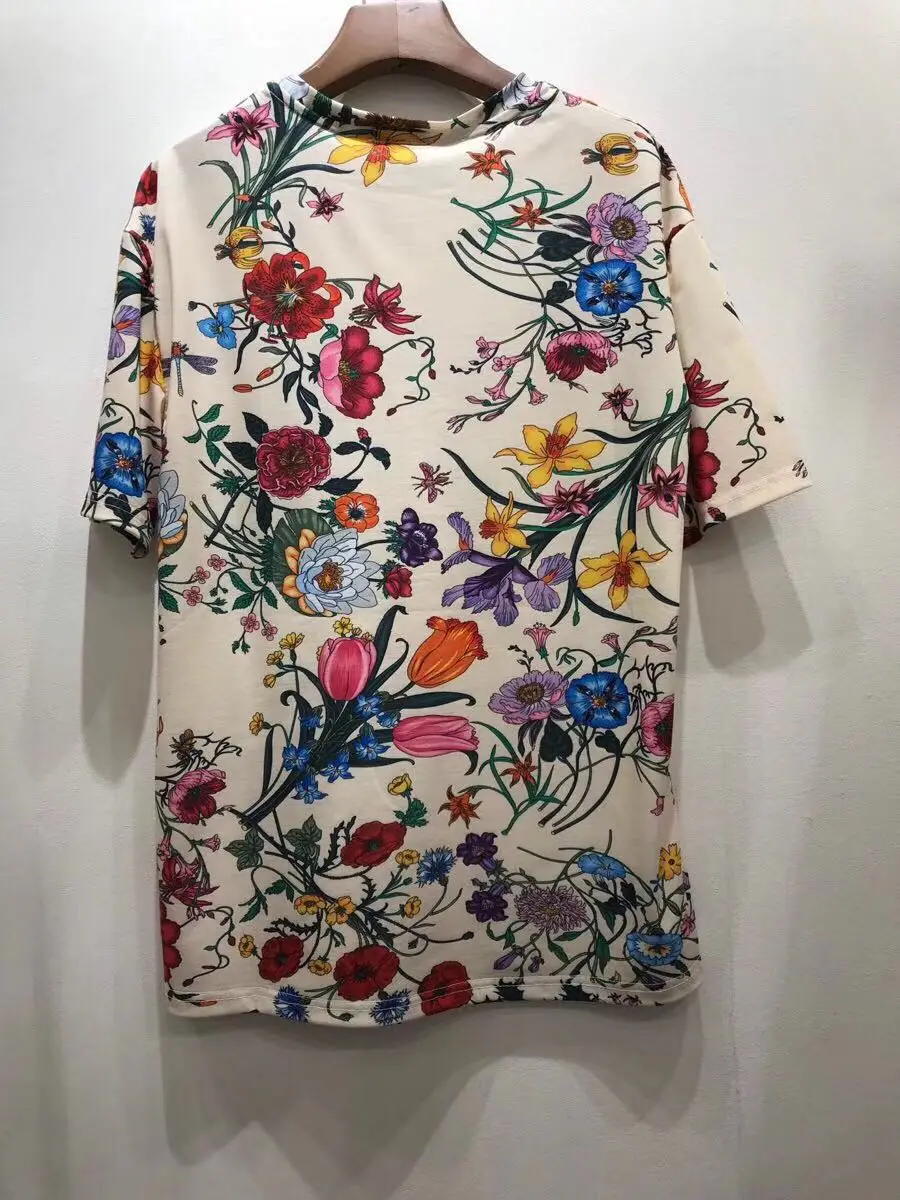 

2019 new women tops print cotton short sleeve ladies casual women T shirt