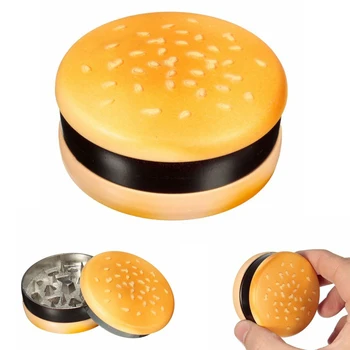 

Hamburger Pipes 3 Layers Grinder Pipe Smoking Creative Tobacco Pipe Herb Smoking Pipe Grinder Smoke Hookah Tobacco Crusher