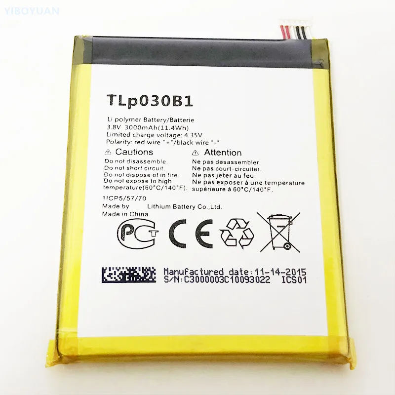 

3.8V 3000mAh TLp030B1 For Alcatel One Touch Pop S7 / 7045Y / 7045D / 7045A / Flash 2 / 7049D Battery