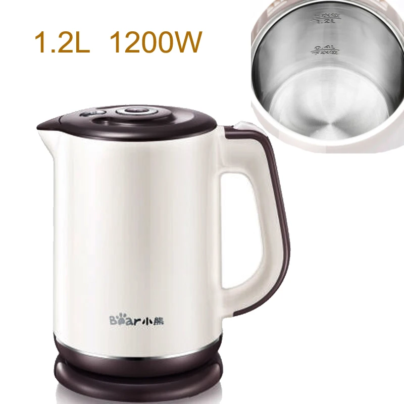 

15%JA50 1200W Quick Heating Electric Kettle 1.2LStainless Steel Inner Insulation Water Boiler Anti-dryProtection Electric Bottle