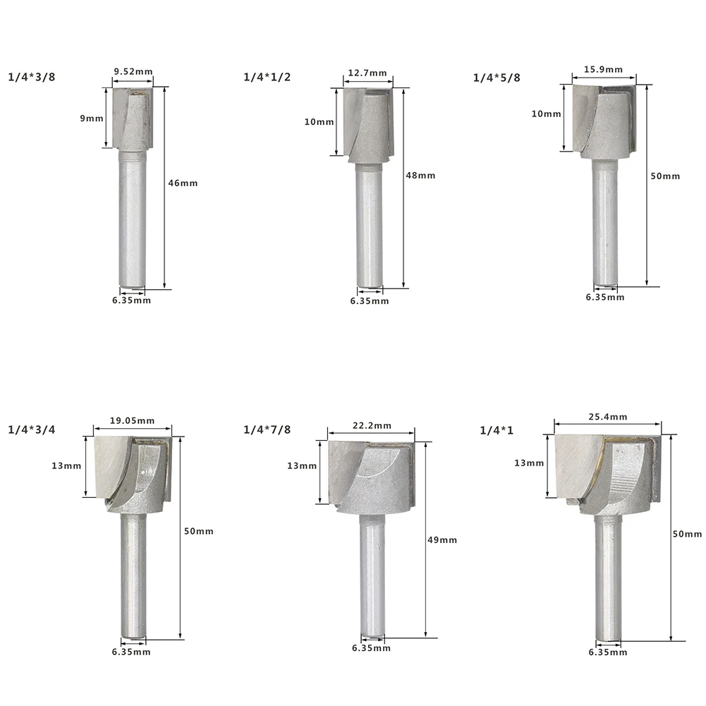 1 шт. 1/" хвостовик 2 ффлейта прямой бит Деревообрабатывающие инструменты фрезы для дерева Карбид фрезы