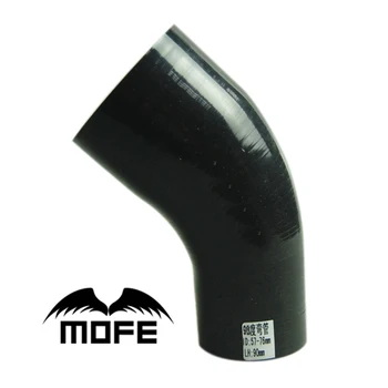 

Mofe 5pcs Black 45 Degree hose 2.25"-3" 57mm-76mm 3ply Silicone Reducer Hose pipe Coupler