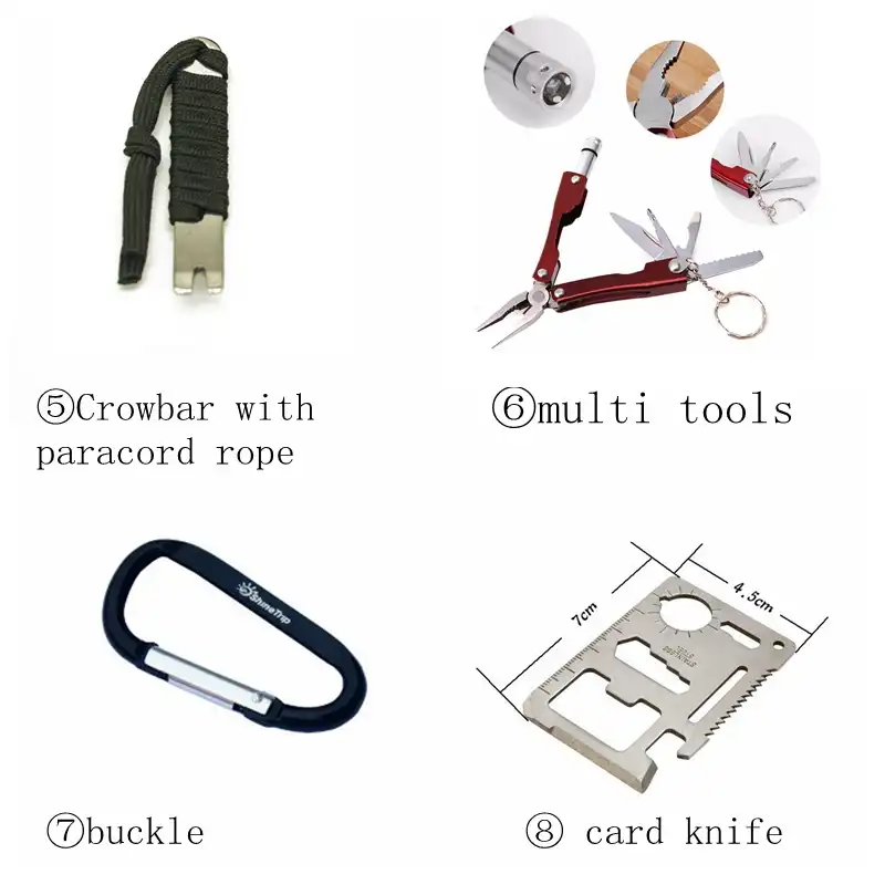 Outdoor Self Survival EDC Stainless Steel Emergency MultifunctionTool OpenerFEH
