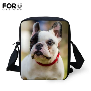 

FORUDESIGNS Little Cute Bulldogs Prints Women Messenger Bags Kawaii Design Crossbody Bags Kids Purses Small Coin Bags Mini Flaps