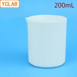 YCLAB 200 мл PTFE стакан низкая с носиком поли Tetra Fluoroethylene Пластик F4 тефлон лаборатория химия оборудование