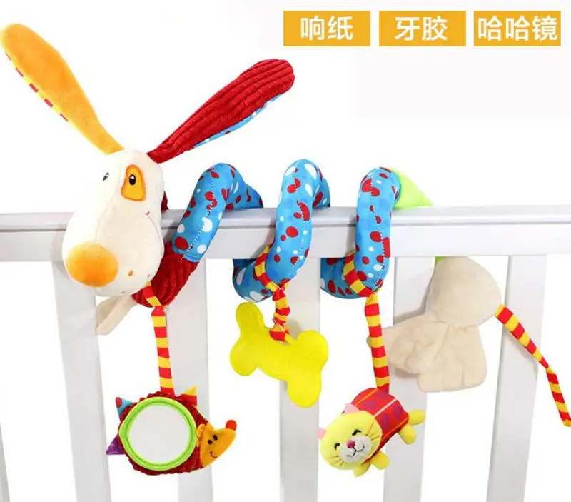 Детские плюшевые погремушки игрушки на кроватку коляска спиральный подвесной мобильный младенческая кровать животное Подарочная музыкальная игрушка для новорожденных детей 0-12 месяцев - Цвет: baby toy No 5